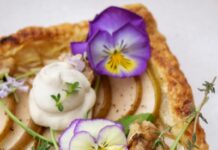Reduce stroke risk and enjoy delicious plant-based pear tart.