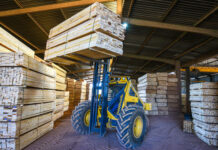 Bell 225F Forklift is the machine of choice for UCL Sawmill