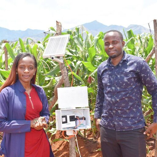 Students belonging to Sokoine University Graduates Entrepreneurs Cooperative (SUGECO) sets up Neg Controller gadget used to control irrigation water_ (002)