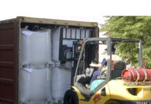 Conceptainer’s TELLAP pallet-free bulk bags for safely handling food commodities, including nuts