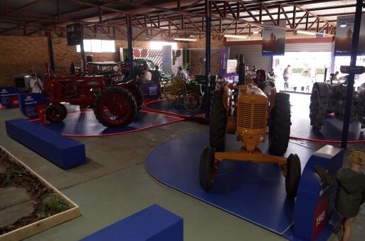 Vintage tractors on display at Nampo 2023 as part of the Engen Tractor Museum (002)