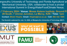MUT and Florida Agricultural and Mechanical University, USA to host the International Summit on Energy, Water, Food, and Climate Nexus
