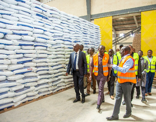 President Ruto at Uasin Gishu County PCPB fertiliser Deport