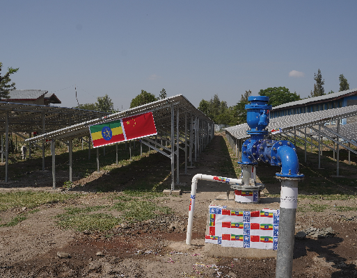 ethiopia solar-powered pump at Sidama