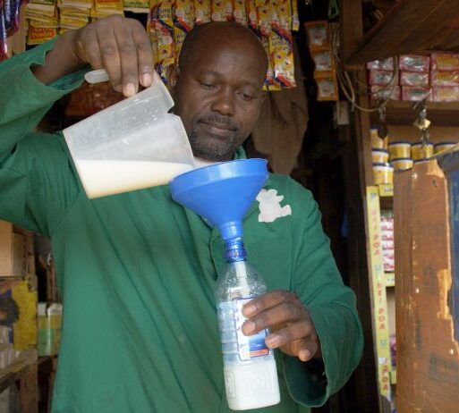David Irungu is a milk vendor in Kangemi, Nairobi, Kenya