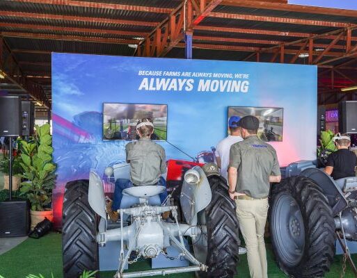 Vistors to the Engen stand can experience a virtual farming tractor simulator